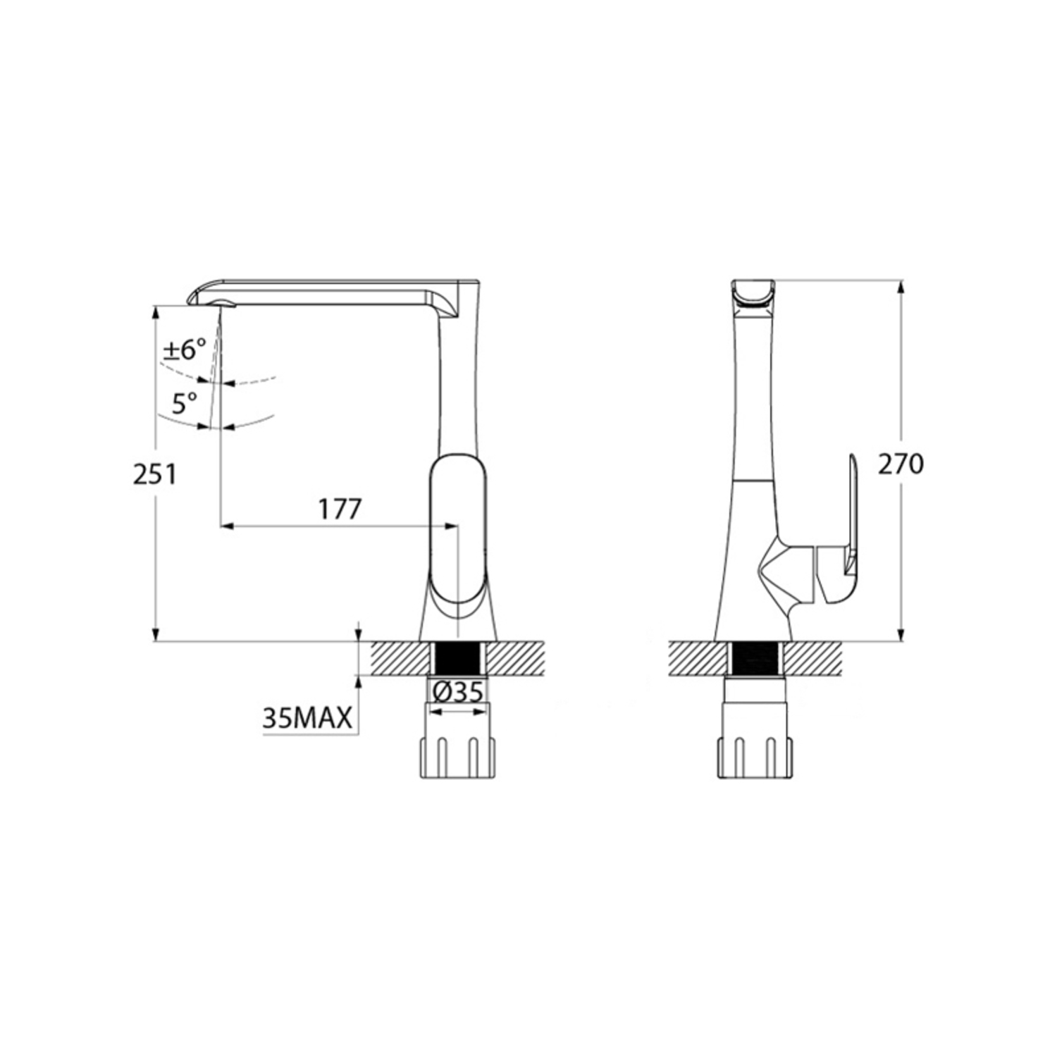 Смеситель для кухни IDDIS Calipso CALSBL0i05 белый матовый/хром глянцевый