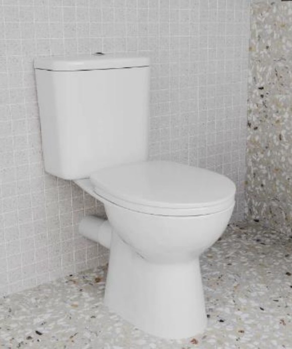 Унитаз-компакт безободковый Vitra Norm Himmel 9864B099-7207 с бачком и сиденьем