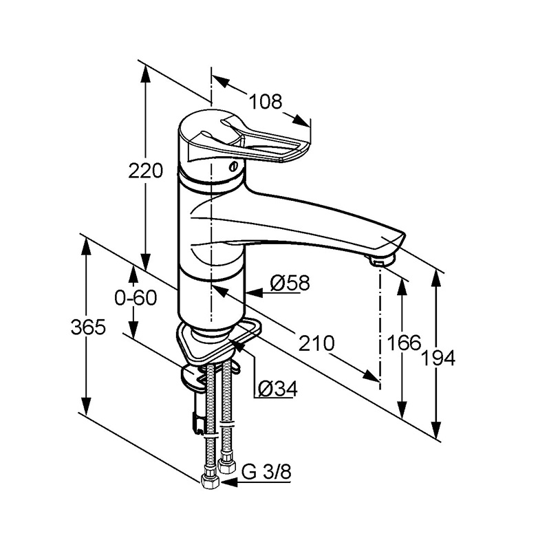 Смеситель для кухни Kludi MX 399048262 хром/мокка