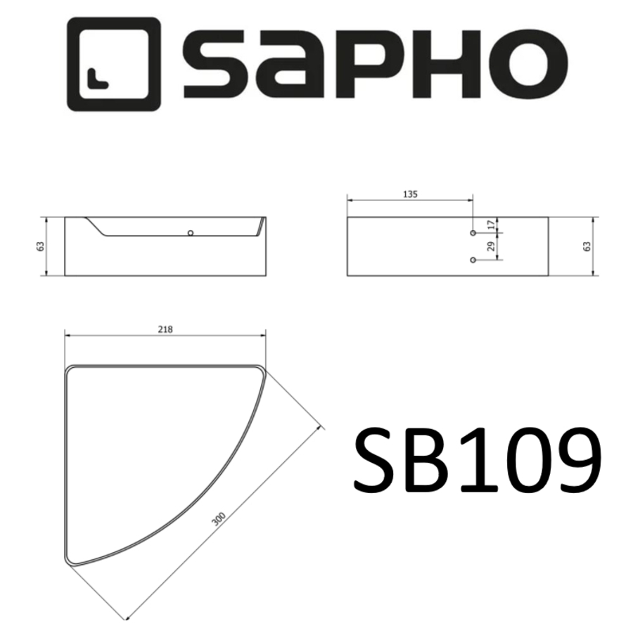 Полка Sapho SAMBA SB109 хром