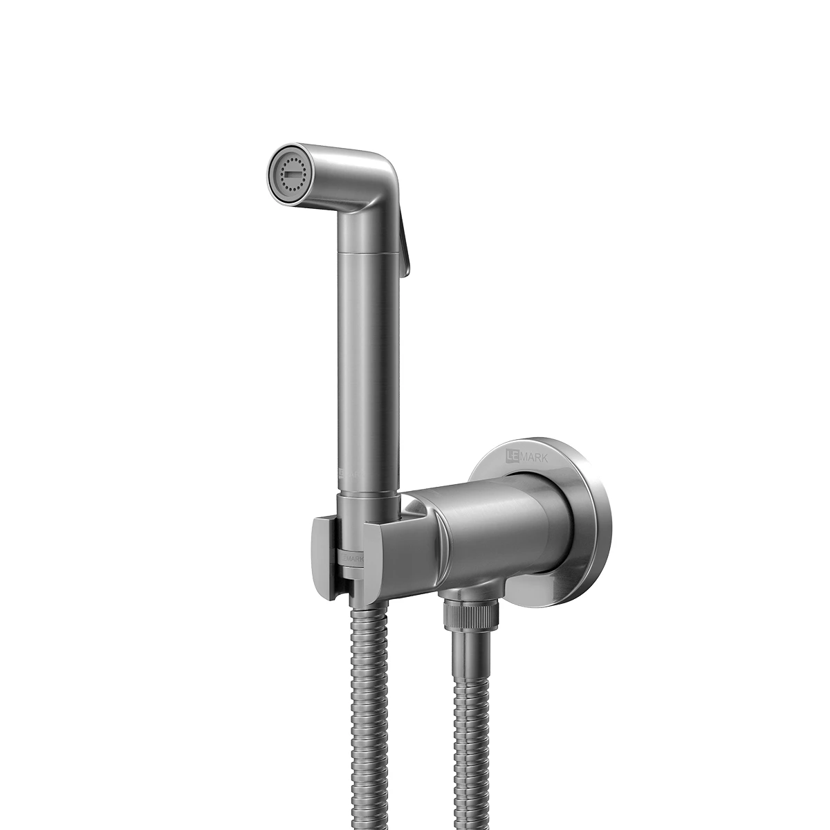 Гигиенический душ со смесителем Lemark Solo LM7171GM вороненая сталь
