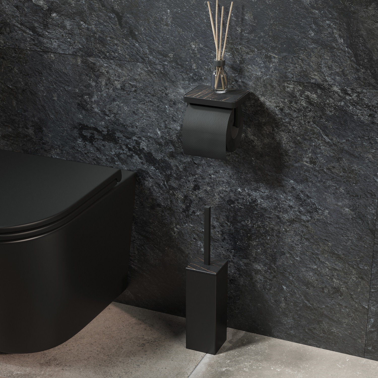 Держатель туалетной бумаги IDDIS On-X ONXBL03i43 черный матовый