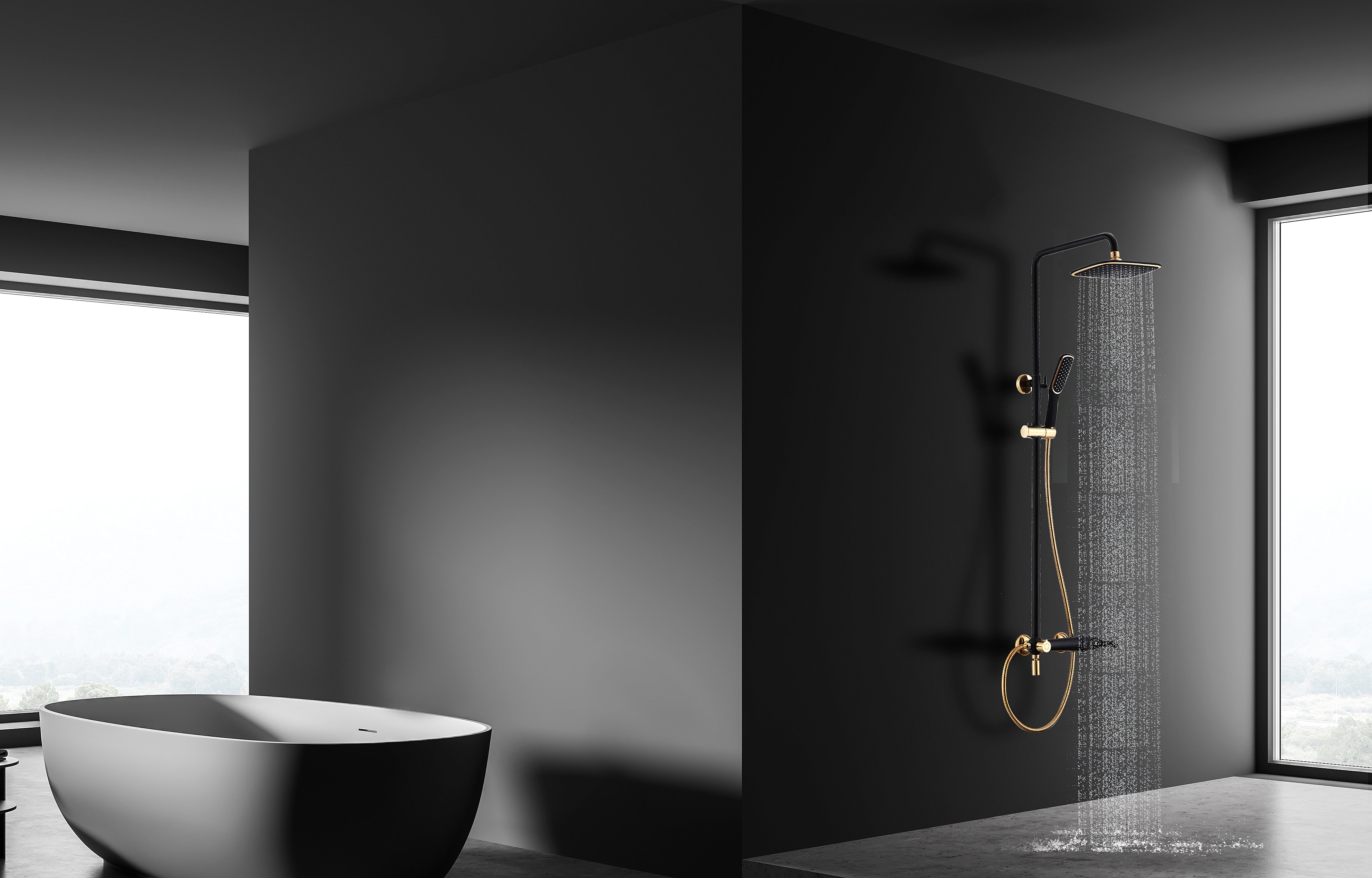 Душевая стойка Lemark Swan LM5462BG черный