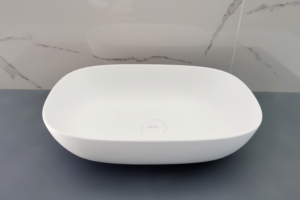 Раковина накладная ABBER Stein AS2637 белая матовая