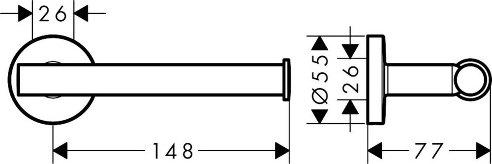 Держатель туалетной бумаги Hansgrohe Logis Universal 41726000 Хром