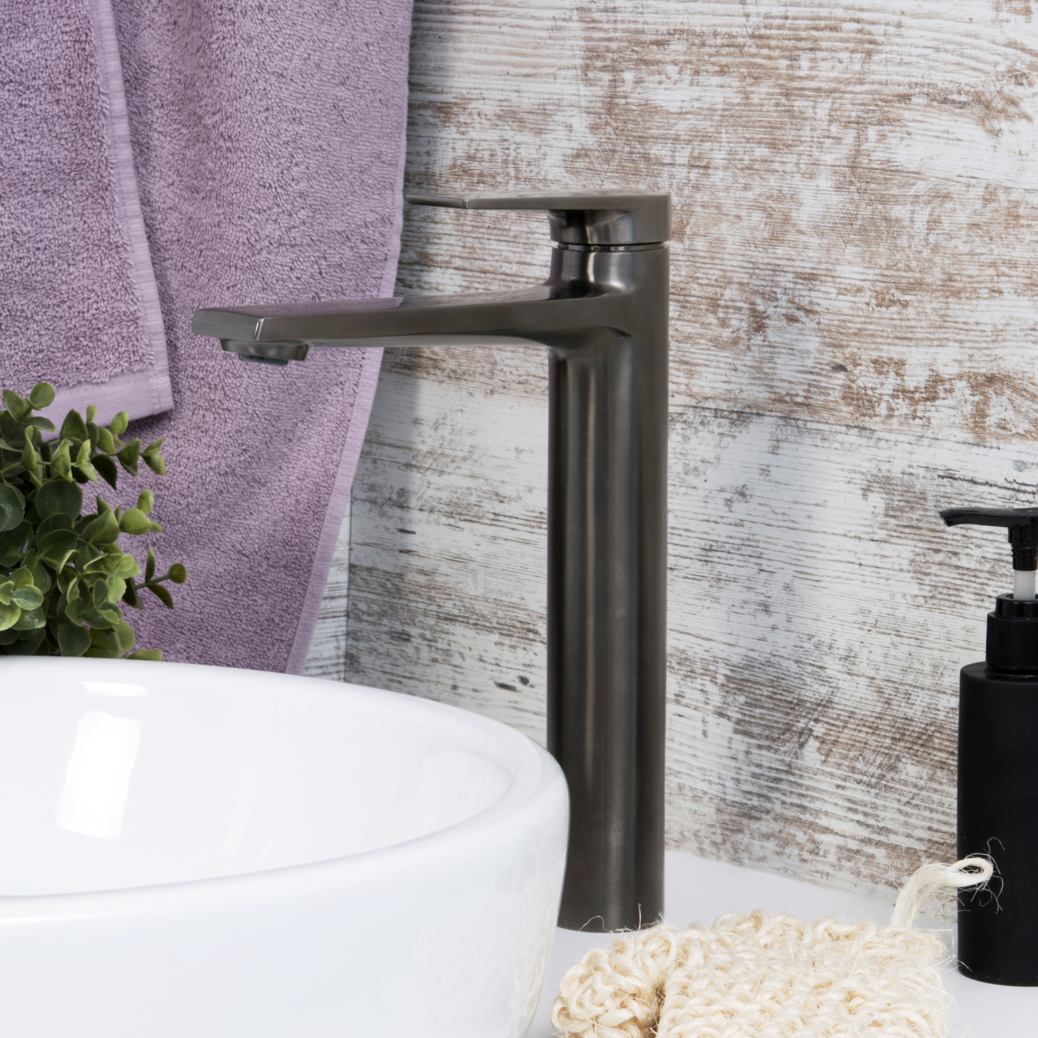 Смеситель для раковины WasserKraft Wiese 8403H графит