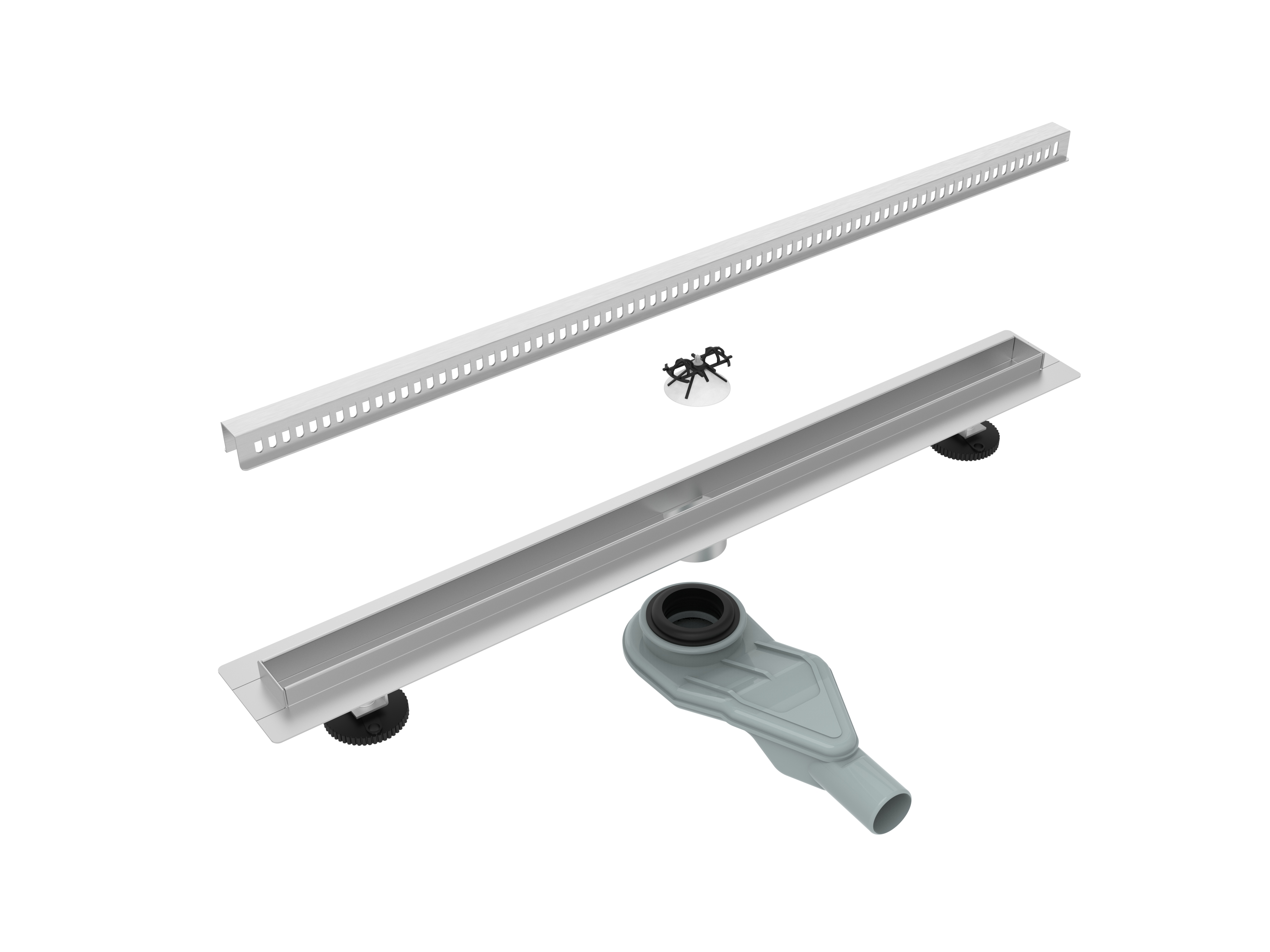 Желоб линейный ESBANO SLIM S-SIDE-80MC 80см хром матовый