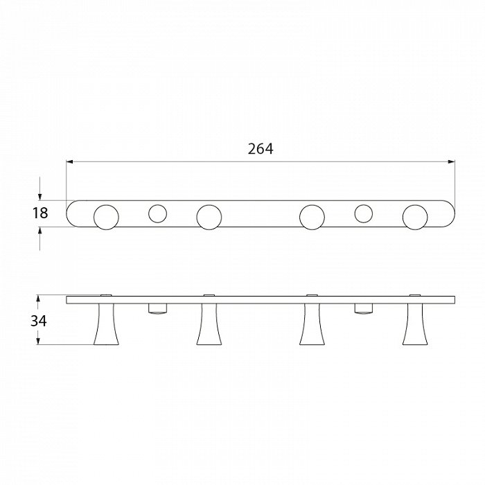 Крючок IDDIS Vico VICSB40I41 хром