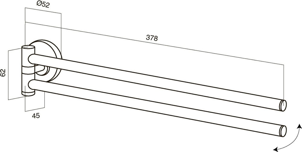 Держатель для полотенец AM PM Bliss A5532600 Хром