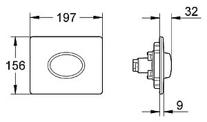 Кнопка смыва Grohe Skate Air 38565000 хром глянцевый