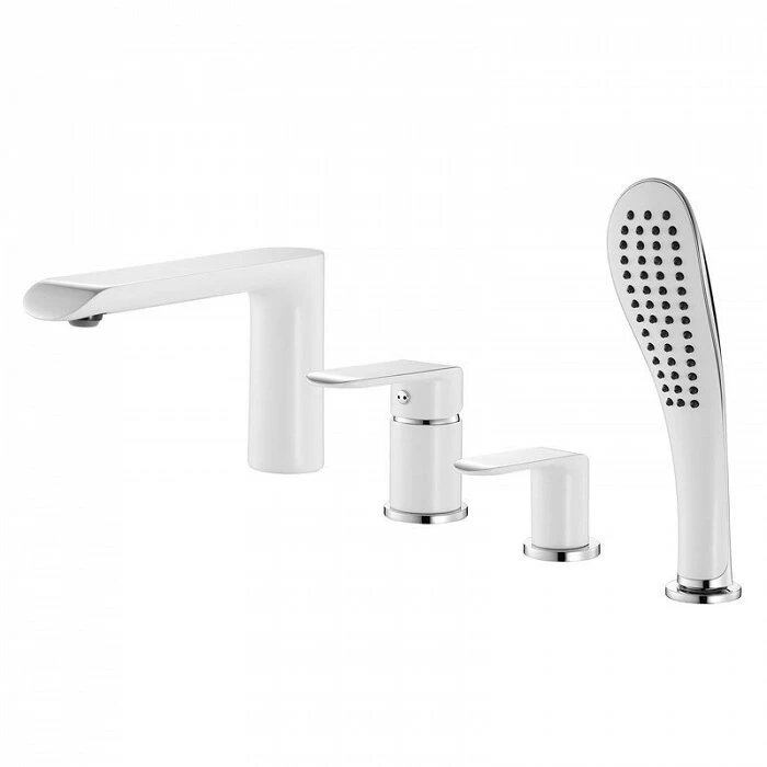 Смеситель для ванны с душем IDDIS Calipso CALSB42i07 белый матовый