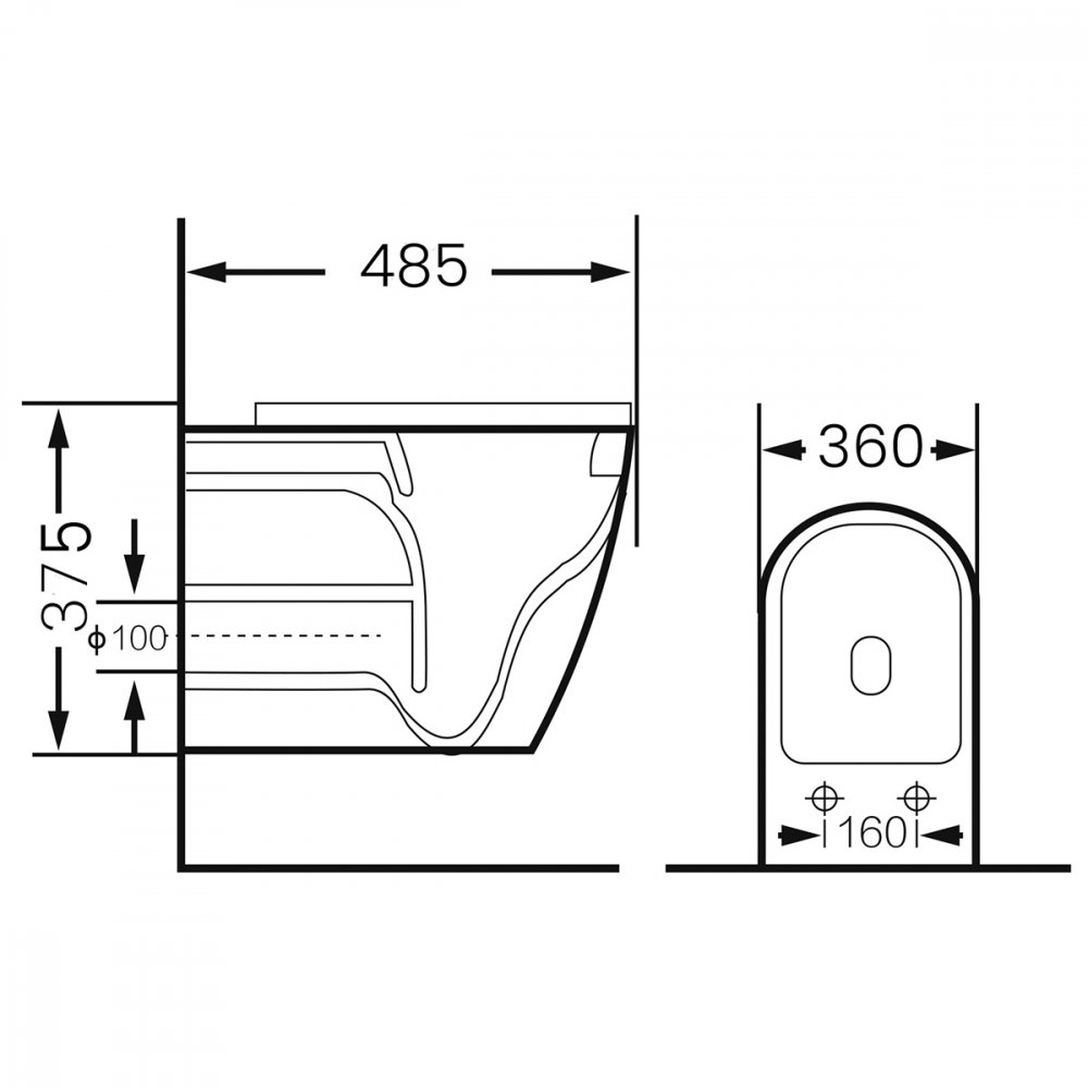 Унитаз подвесной Grossman GR-4455BEMS бежевый матовый, с сиденьем микролифт