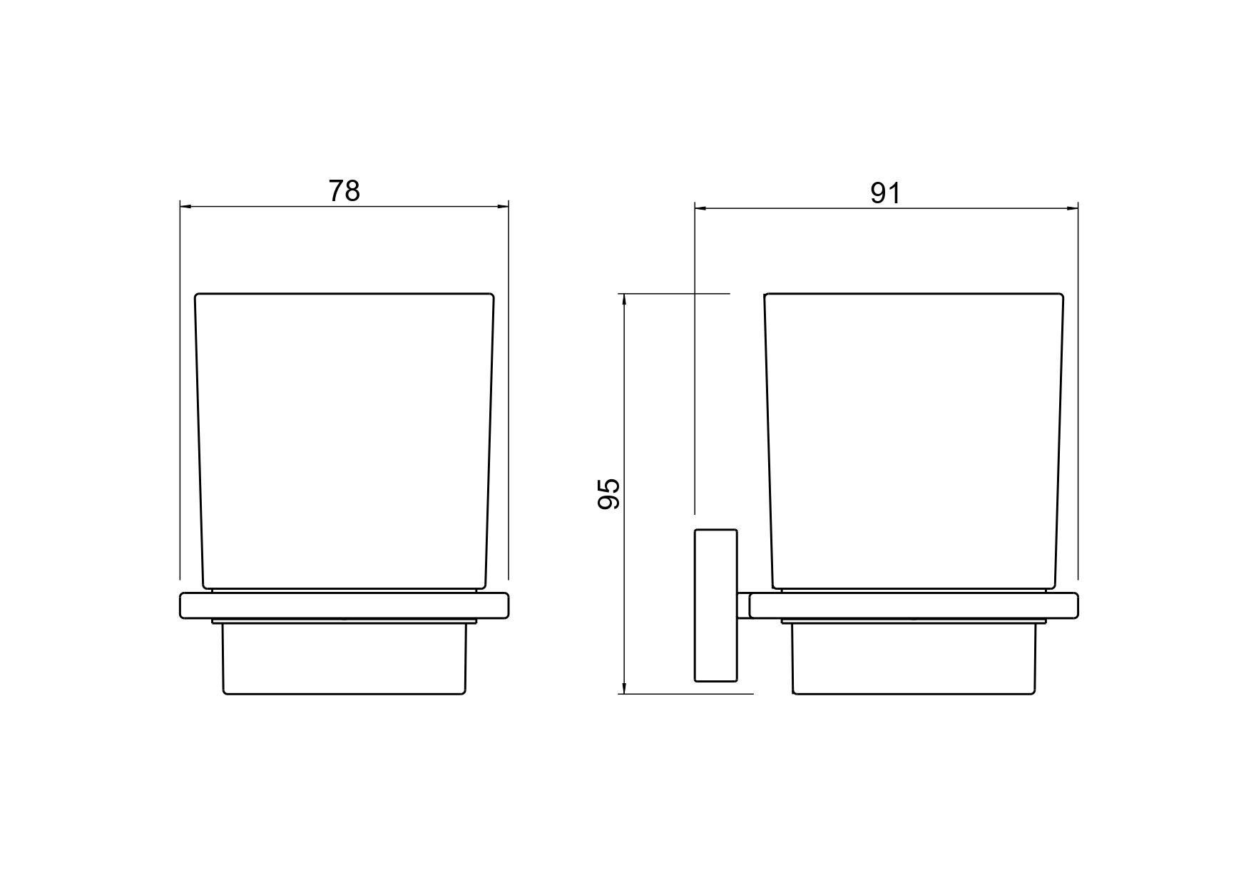 Стакан для ванной Aquatek Либра AQ4304CR хром