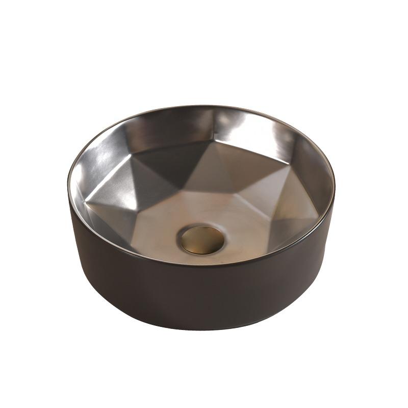 Раковина накладная 41см Point Феникс PN43151BC черный/хром