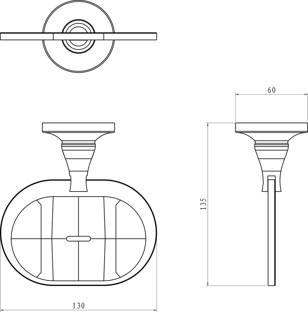 Мыльница Rush Corsica CO42410 литая Хром