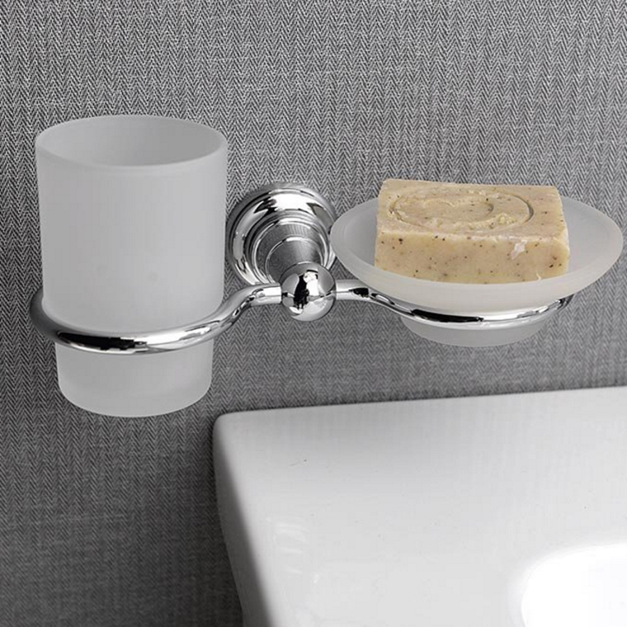 Стакан для ванной;мыльница Sapho DIAMOND 1317-04 хром