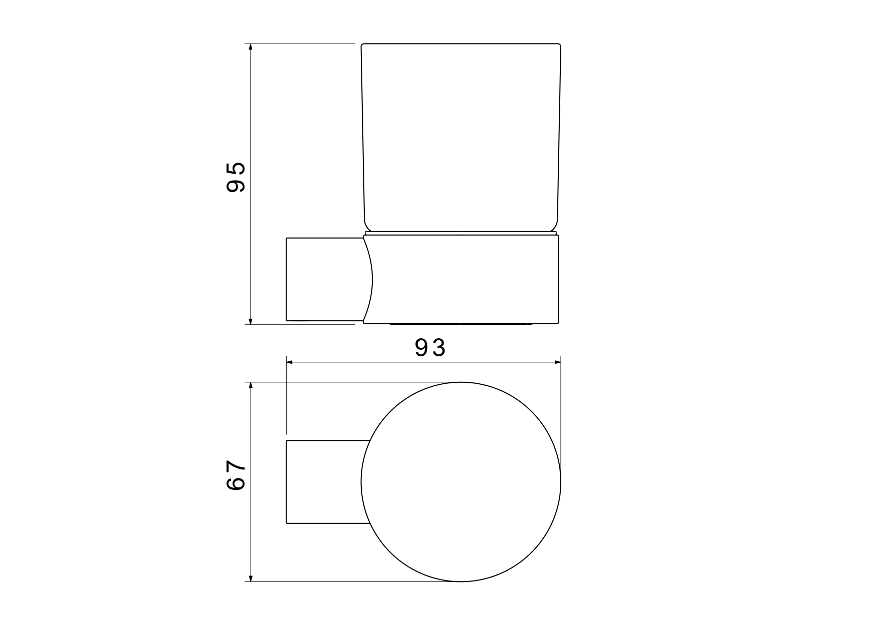 Стакан для ванной Aquatek Лира AQ4404MB черный матовый