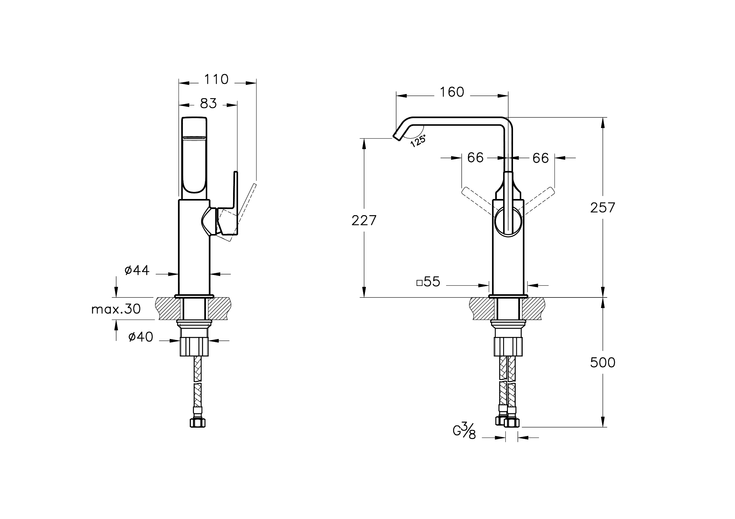 Смеситель для раковины Vitra Suit A4276539 черный
