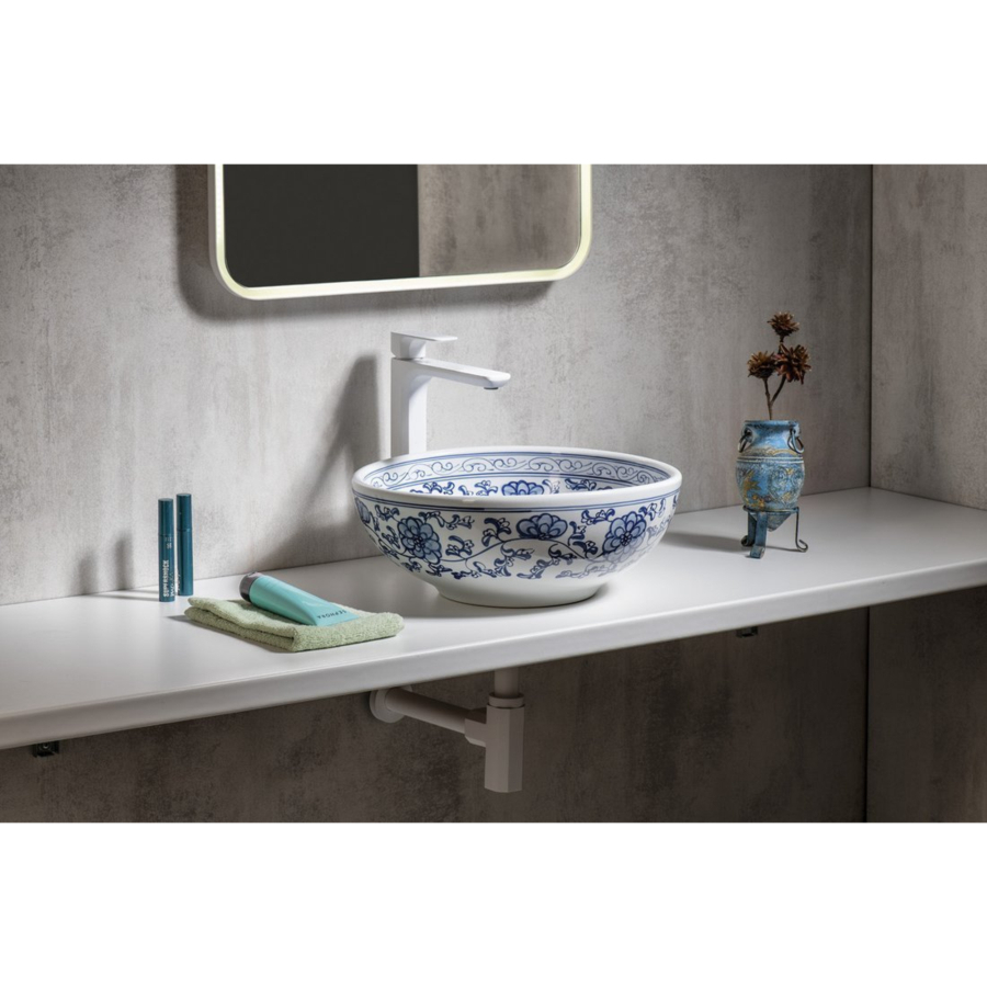 Раковина накладная 42см SAPHO PRIORI PI012 синий