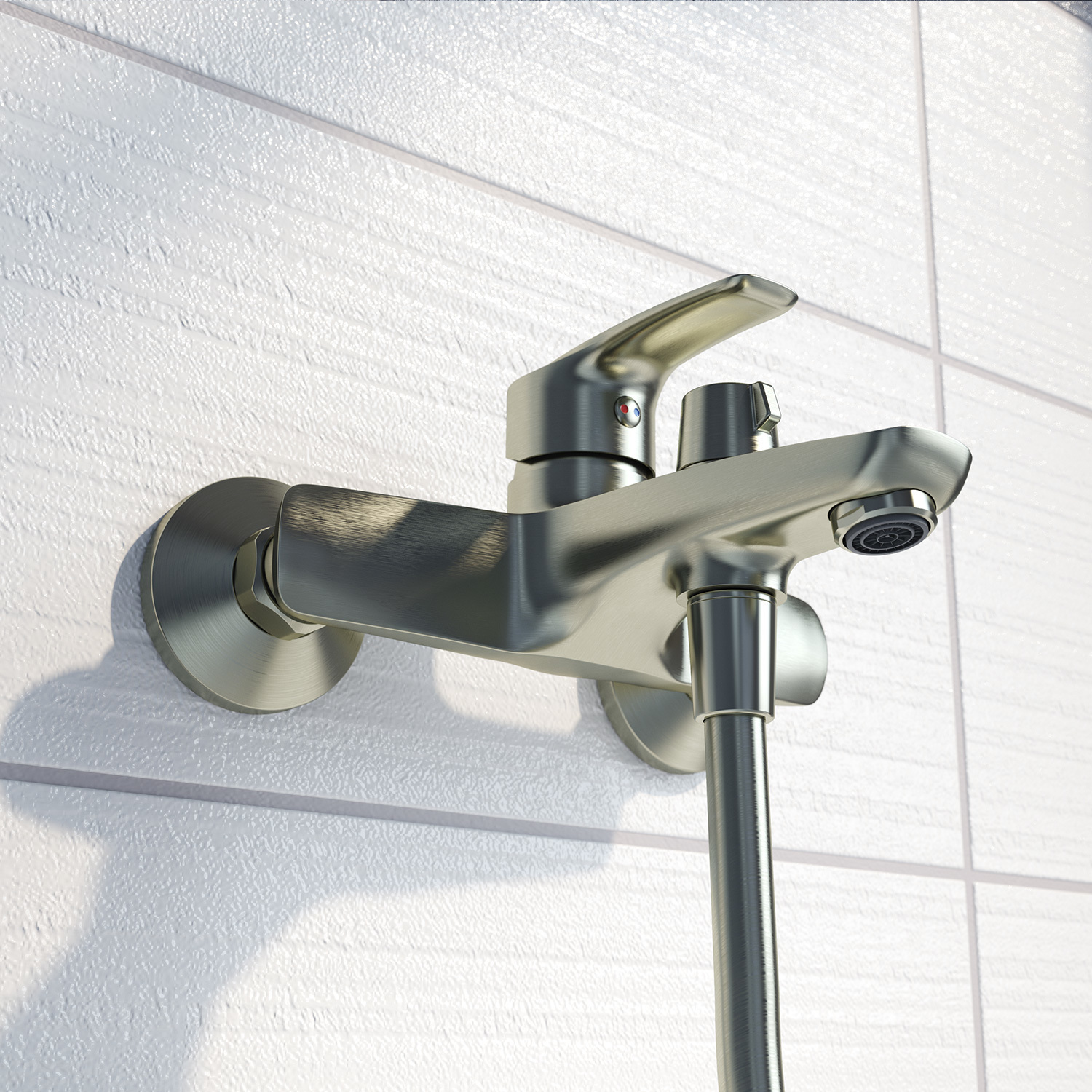 Смеситель для ванны с душем IDDIS Ray RAYBN02i02 сатин