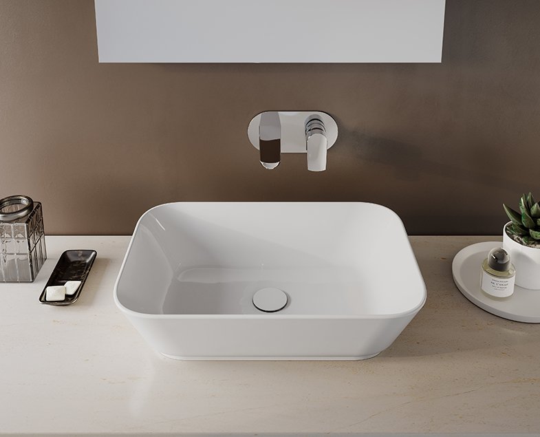 Раковина накладная 60см Vitra Geo 7425B003-0012 белый