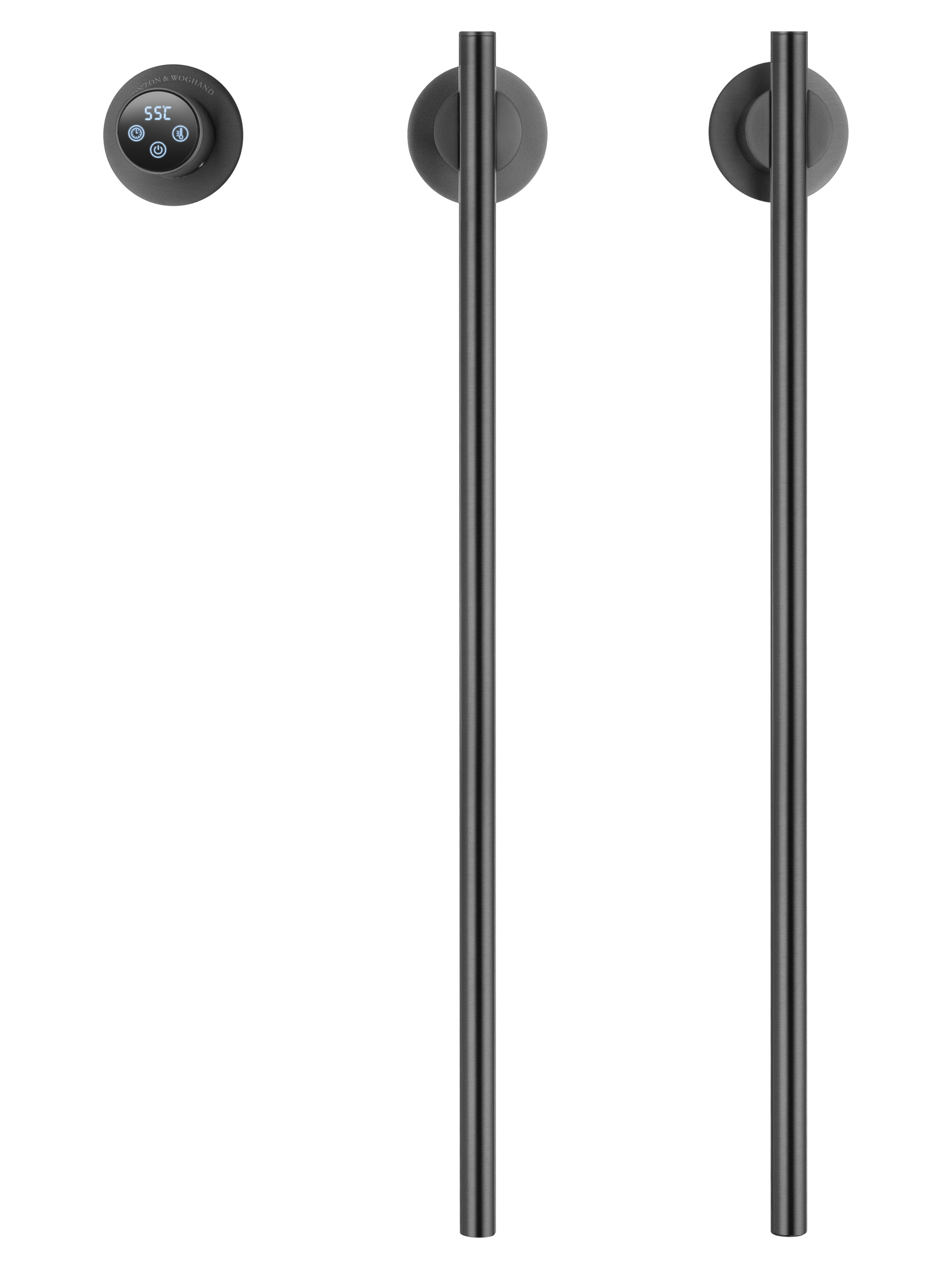 Полотенцесушитель электрический встраиваемый WONZON & WOGHAND DORTMUND, Темный графит (WW-A362-GM)