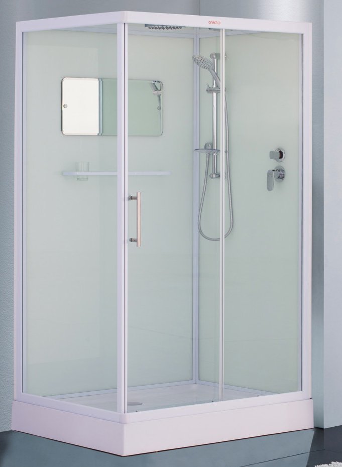 Душевая кабина Esbano White ESKW129СKR 120x90x210см, профиль белый, стекло прозрачное