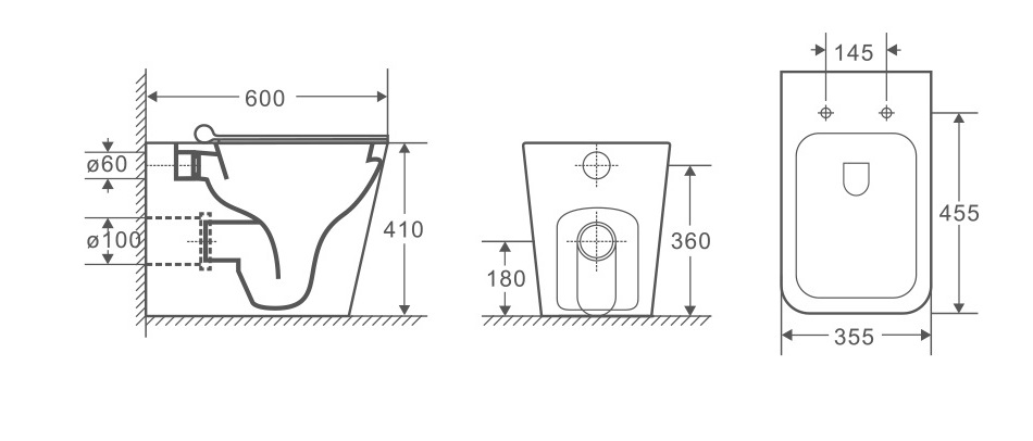 Унитаз подвесной Grossman GR-4414S белый, с сиденьем микролифт
