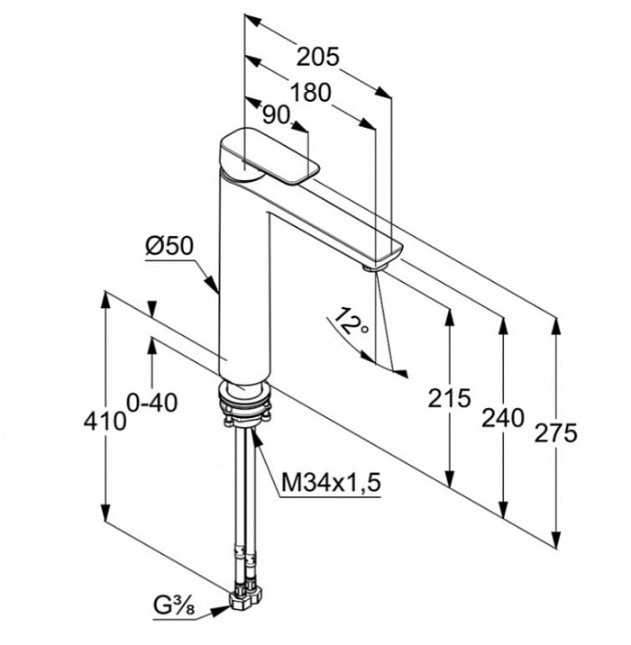 Смеситель для раковины Kludi Pure&Style 402960575 хром