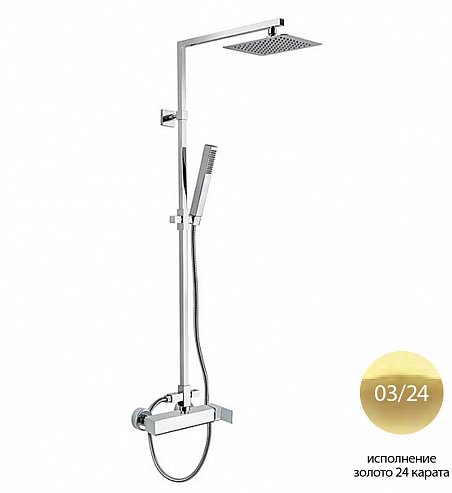 Душевая стойка Cezares UNIKA-CD-03/24 золото