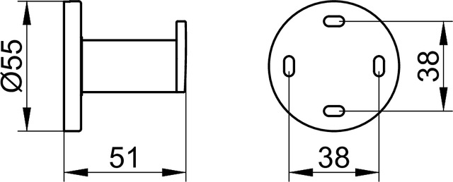 Крючок Keuco Plan 14914370000 черный матовый