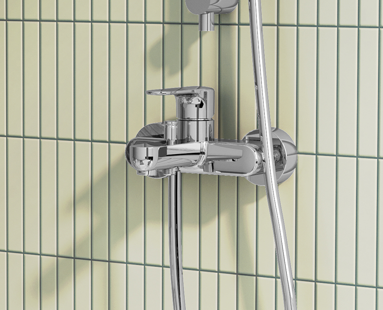 Смеситель для ванны с душем Vitra Root Round A42725EXP хром