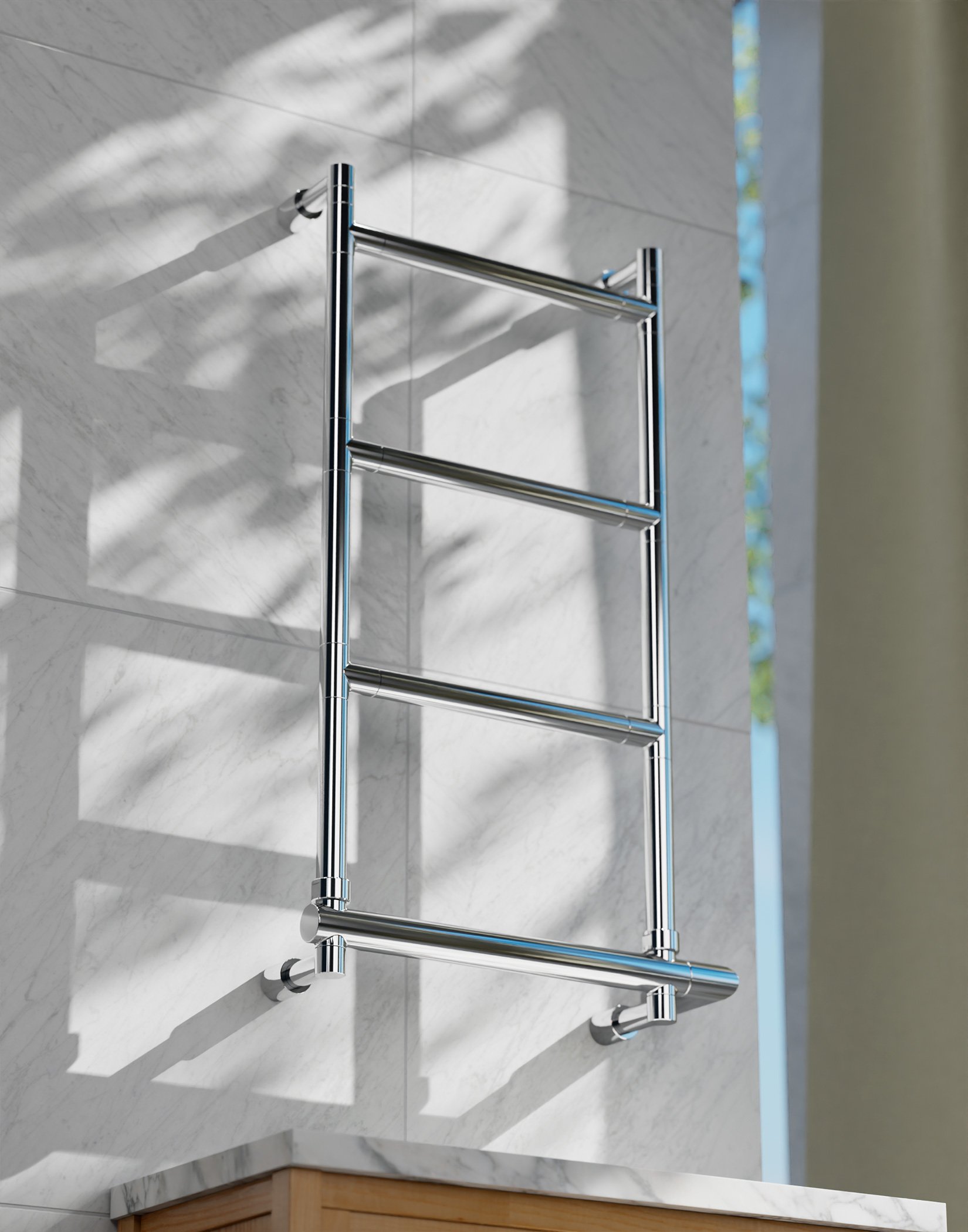 Полотенцесушитель электрический Margaroli Sereno 582-4 5823204CRNB 726х420 хром