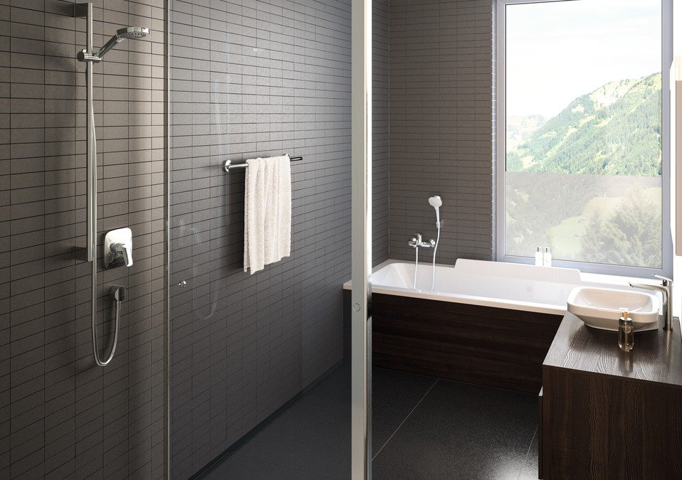 Душевой гарнитур Hansgrohe Croma Select E 26590400 Хром Белый