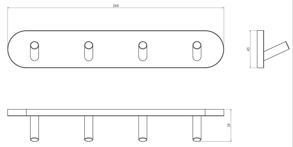 Крючки для полотенец Rush Bianki BI76241 Хром