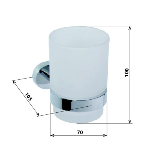 Держатель для стакана Bemeta Oval 118410011 Хром