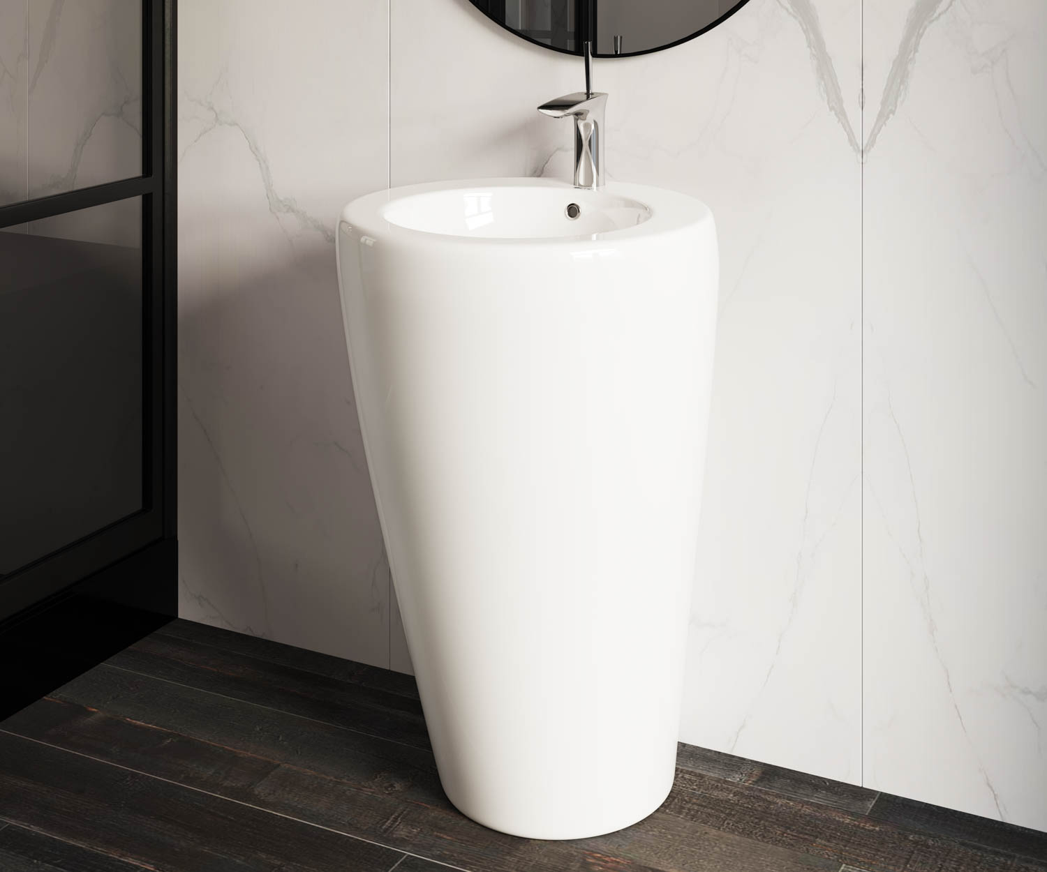 Раковина напольная 55см Ceramica Nova 850 CN1807 белый