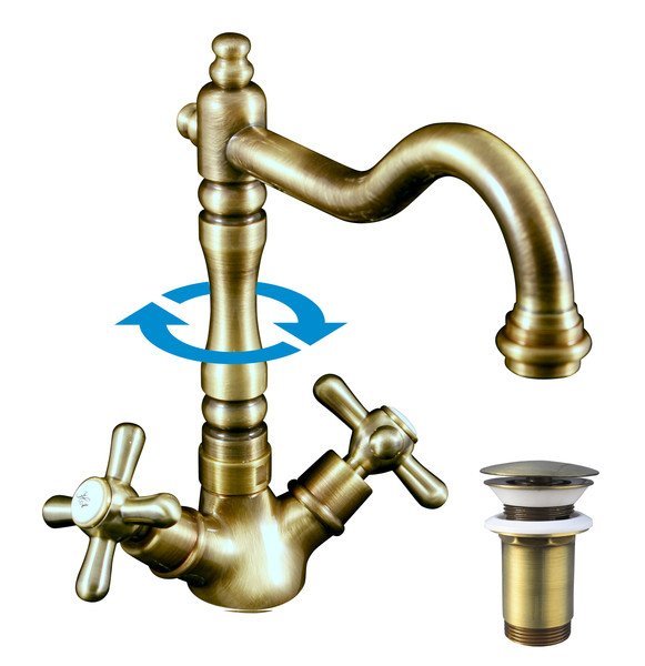 Смеситель Rav Slezak Morava Retro MK121.5/8SM Бронза