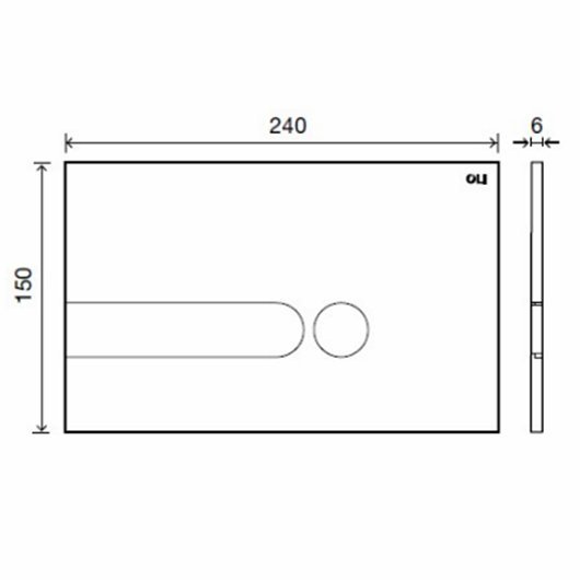Кнопка смыва для унитазов OLI I_PLATE 670001 белый