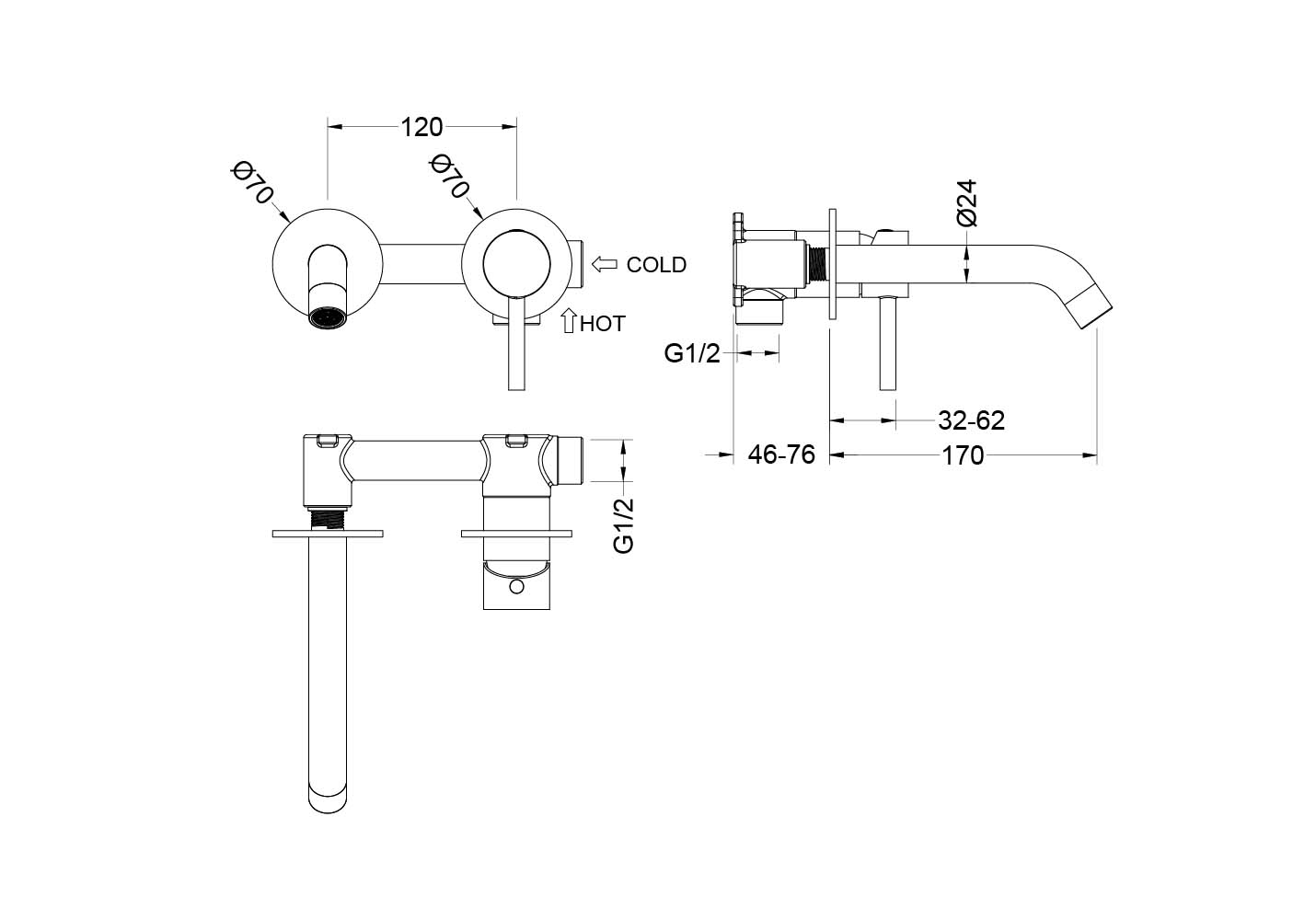 Смеситель для раковины Aquatek Европа AQ1313MB черный матовый