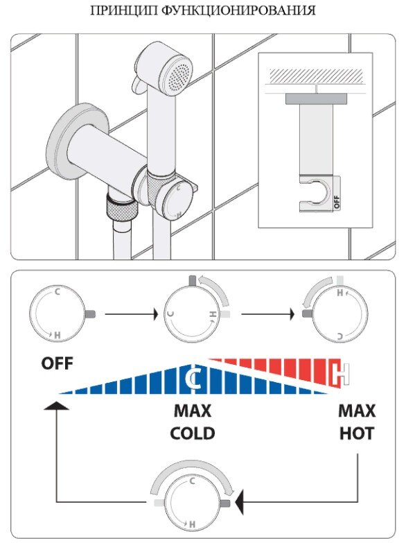 Гигиенический душ со смесителем Bossini Nikita E37008B.021 золото
