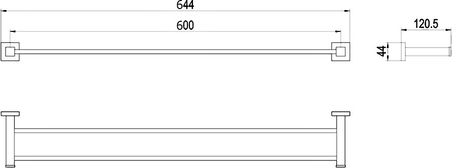 Полотенцедержатель Timo Selene 10056/00 двойной Хром