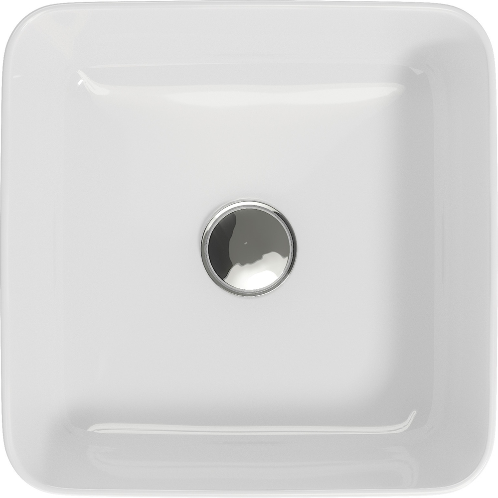 Раковина накладная 35см Cersanit Crea 35 Square UM-CRE35/1-oc-S белый