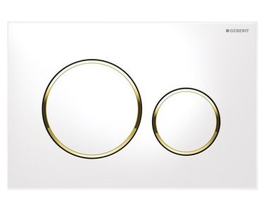 Кнопка смыва Geberit Sigma 20 115.882.KK.1 белый/золотой