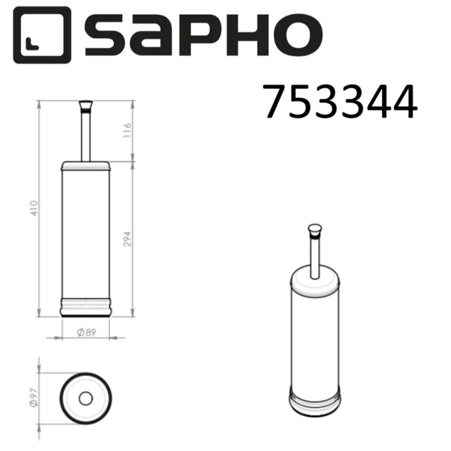 Ершик Sapho DIAMOND 753344 бронза