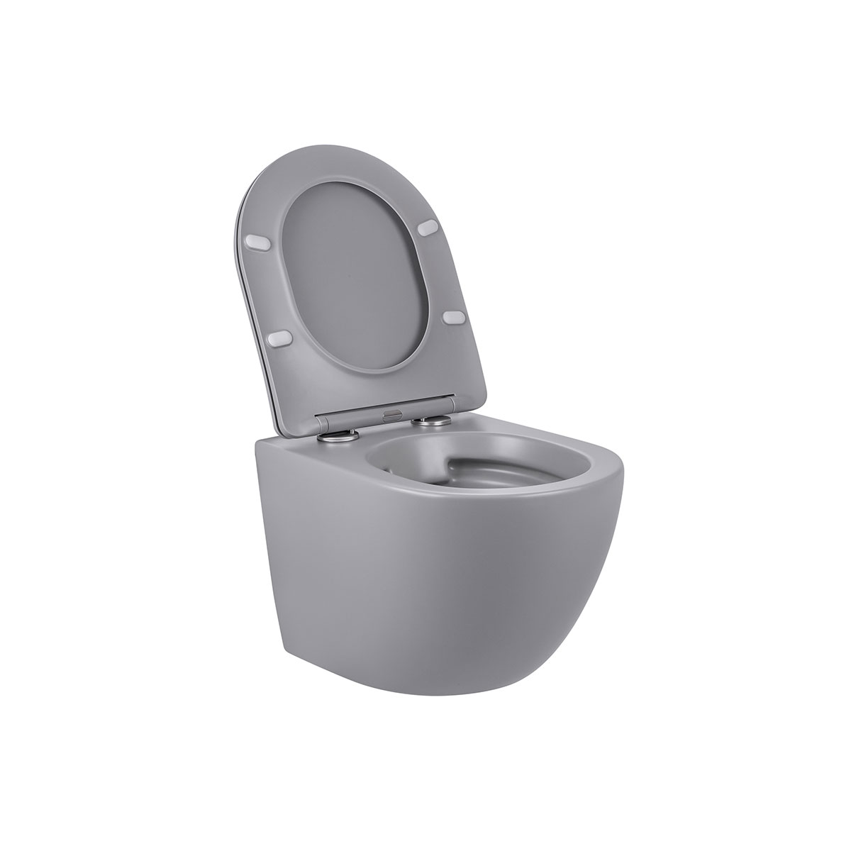 Унитаз подвесной безободковый Vincea Globo VT1-14SMG серый матовый, с сиденьем микролифт