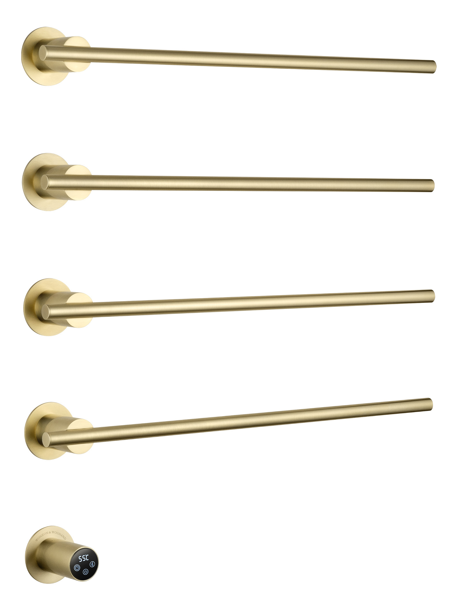 Полотенцесушитель электрический встраиваемый WONZON & WOGHAND DORTMUND, Брашированное золото (WW-A364-BG)