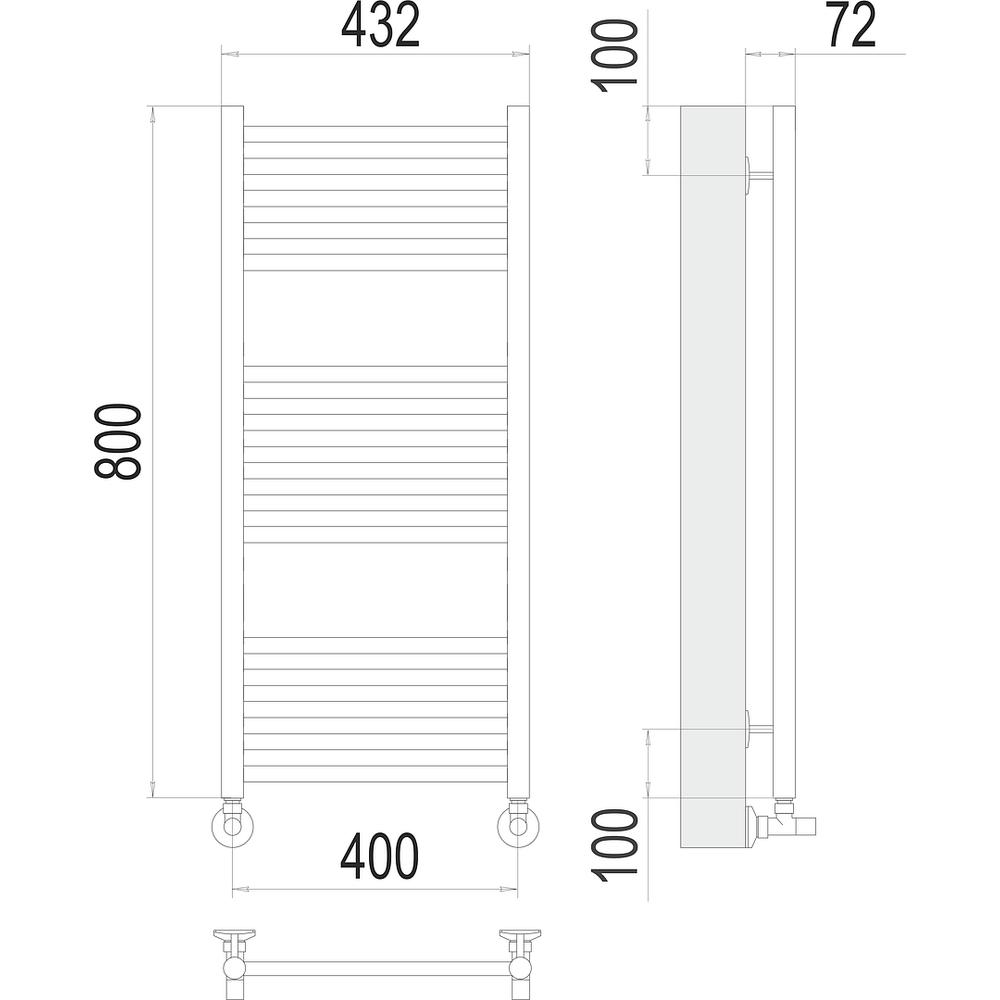 Полотенцесушитель водяной Terminus Аврора П16 40х80