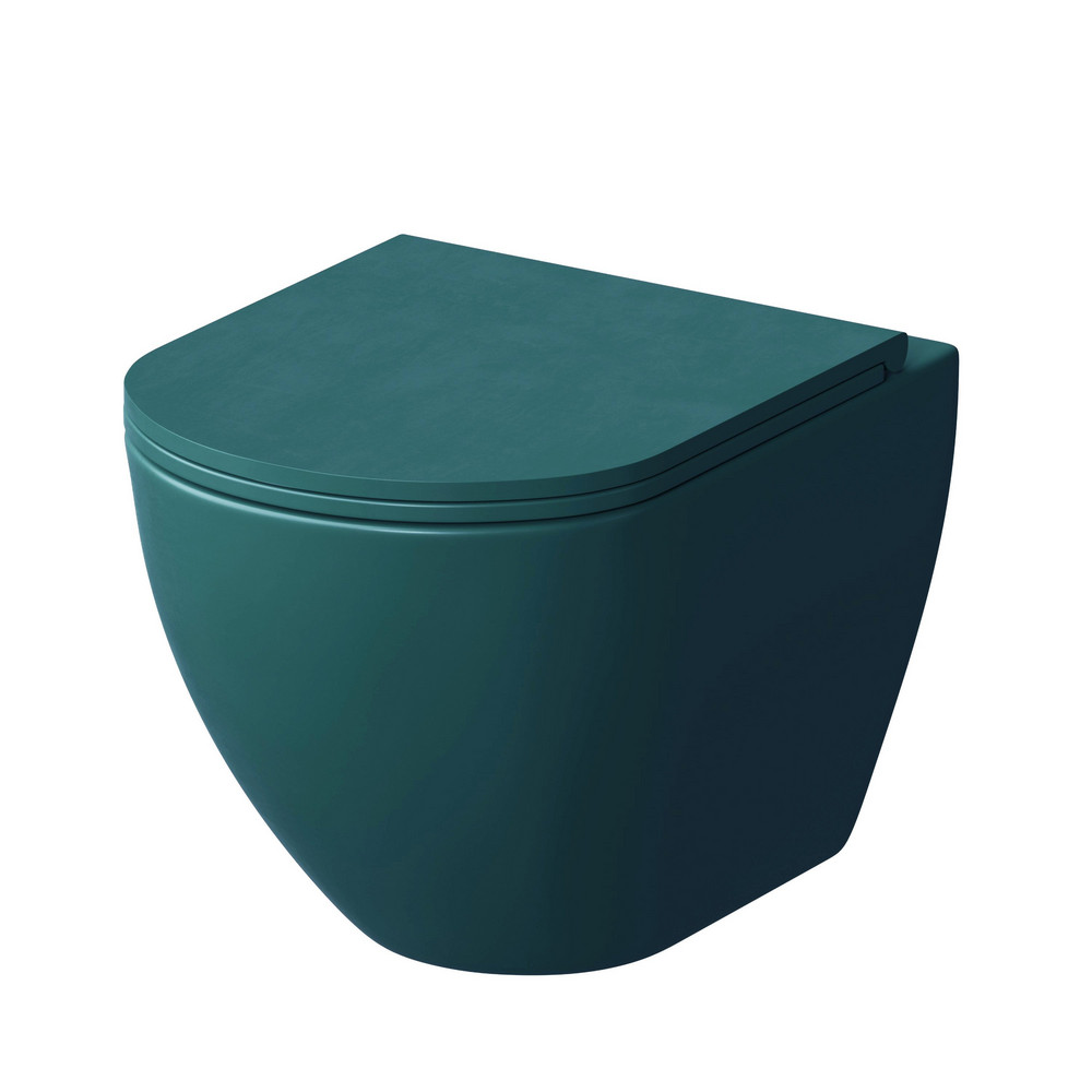 Унитаз подвесной Grossman GR-4455OLMS зеленый матовый, с сиденьем микролифт