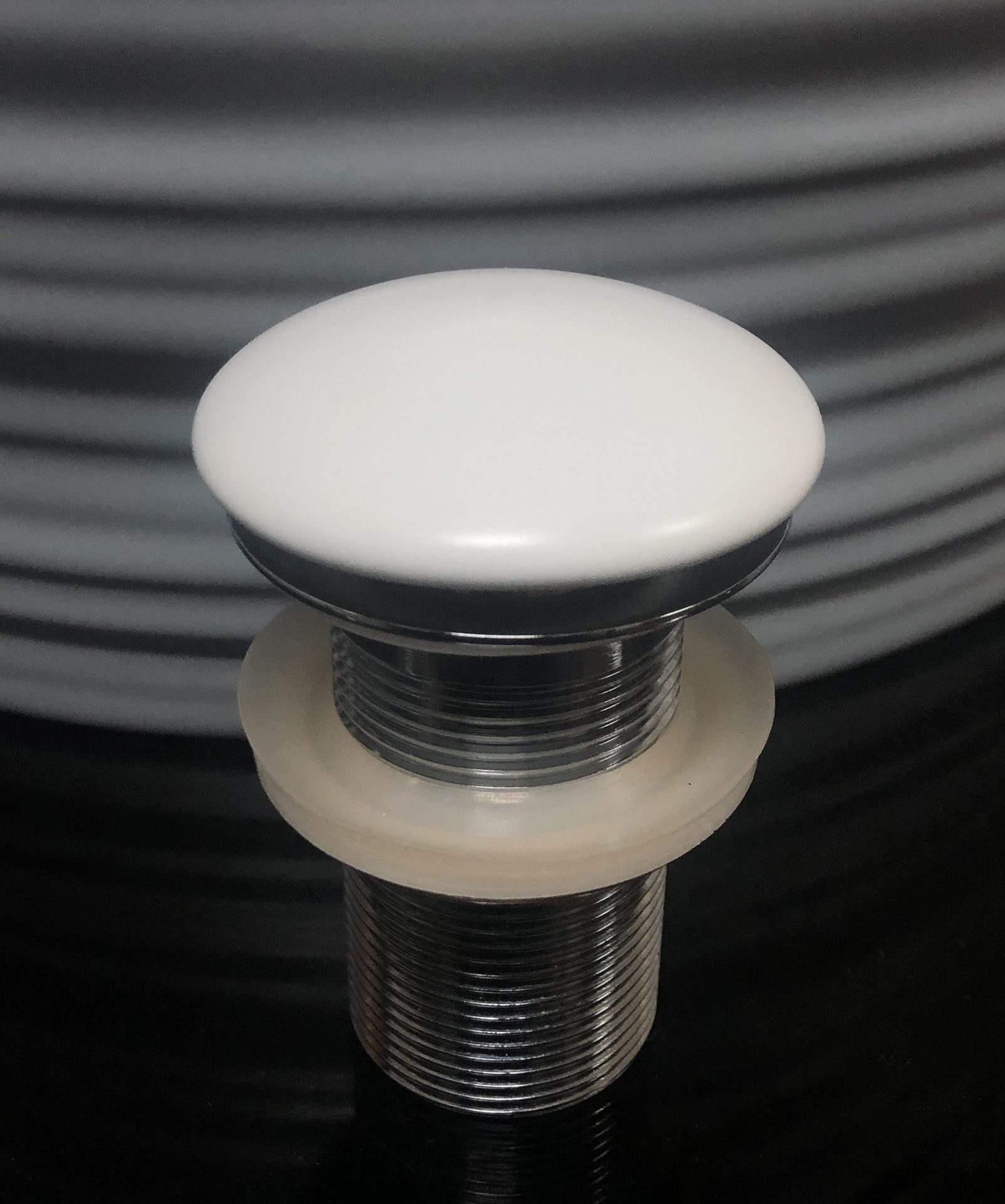 Донный клапан GID Whm100 без перелива, белый матовый